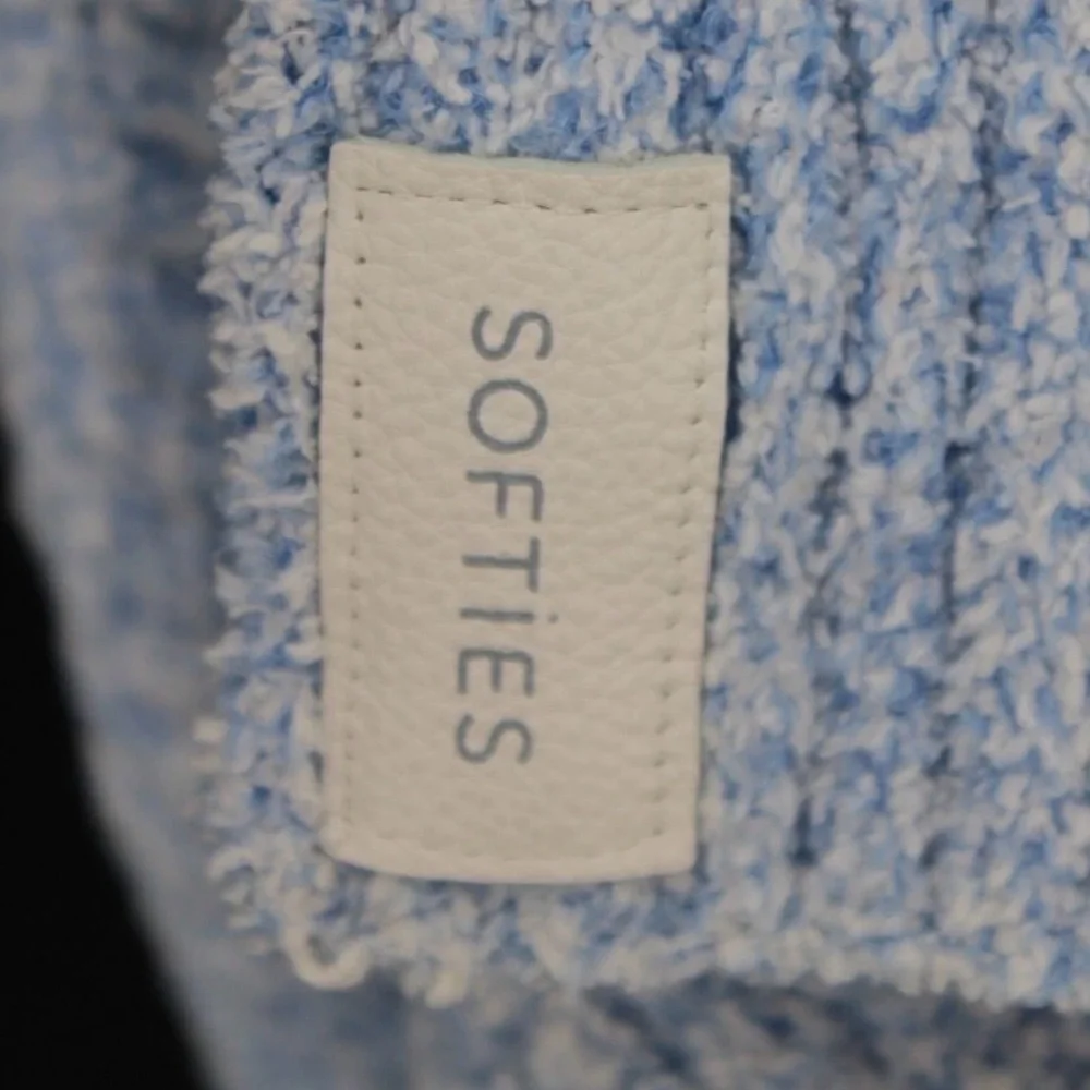 Softies Marshmallow Hooded Scarf Wrap Cardigan Caribbean Blue OS